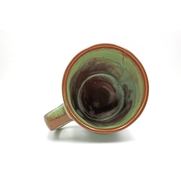 Pair of Frankoma Avocado Green "Wagon Wheel" Mugs - Picture 10 of 13